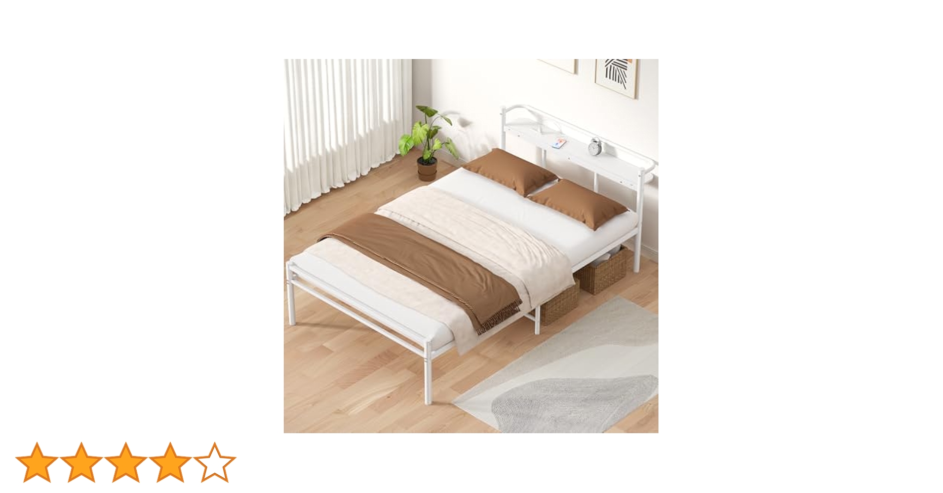 【OKH7】 PRTONE パイプベッド ベッドフレーム セミダブル 棚付き Amazon｜PRTONE パイプベッド ベッドフレーム セミダブル 棚付き